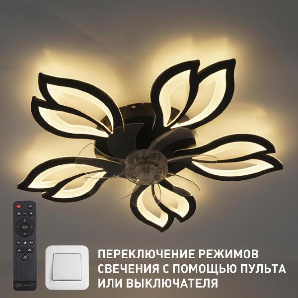 Изображение товара Люстра Estares FAN ASTRA 70W+19W 5F-IRC-620x125-BLACK