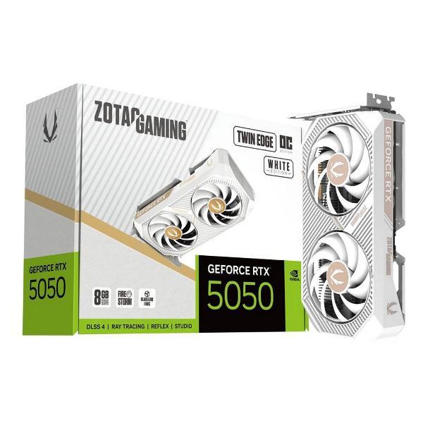 Изображение товара Видеокарта Zotac RTX5050 TWIN EDGE OC WHITE ED 8GB GDDR6 128bit 3xDP HDMI 2FAN MEDIUM PACK
