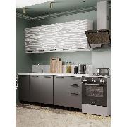 Изображение товара Кухня модульная Правила мебели Рио 2 м, Белый / Кофейный / столешница Антарес