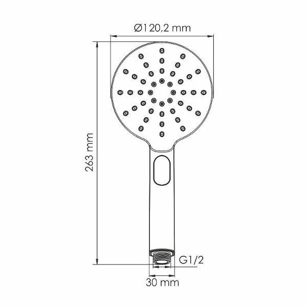 Изображение товара Лейка для душа Wasserkraft A339