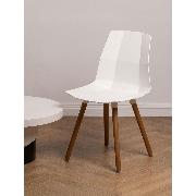 Изображение товара Стул Правила мебели Блес, пластиковый, без подлокотников, Белый, пластик / Массив березы