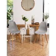 Изображение товара Стул Правила мебели Брава, пластиковый, без подлокотников, Серый, пластик / Массив березы