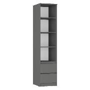 Изображение товара Стеллаж Правила мебели Стеллаж Симпл, прямой, с ящиками, 40.2х51.4х190 см, Графит