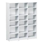 Изображение товара Стеллаж Правила мебели Люсиль, широкий, открытый, с полками, 147х40.1х180.6 см, Белый арктик