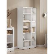 Изображение товара Стеллаж Правила мебели Люсиль, с нишей, с полками, 78.6х40.1х180.6 см, Белый арктик