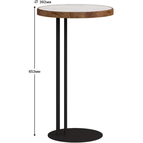 Изображение товара Стол журнальный Sline Кальяри лайт/вяз браун/черный