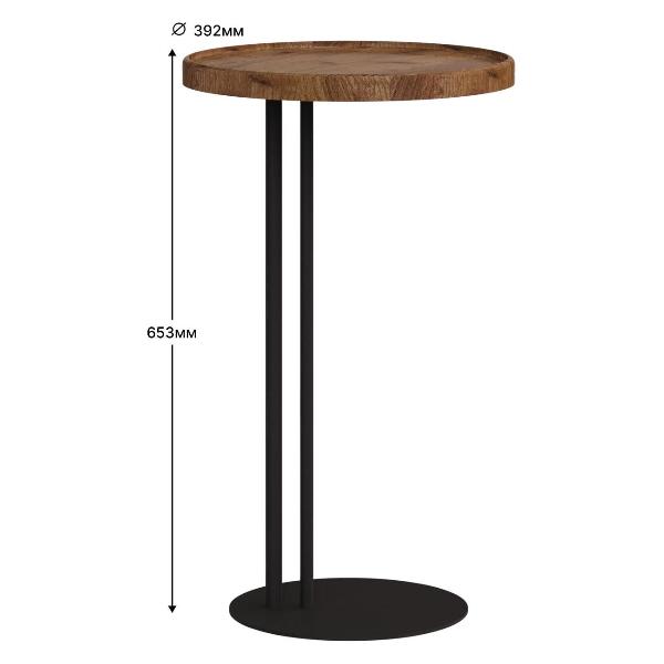 Изображение товара Стол журнальный Sline Кальяри вяз браун/черный