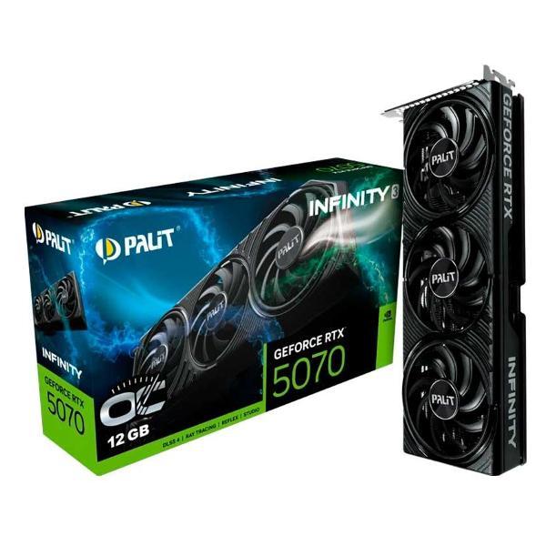 Изображение товара Видеокарта Palit RTX 5070 INFINITY 3 OC 12GB (NE75070S19K9-GB2050S)