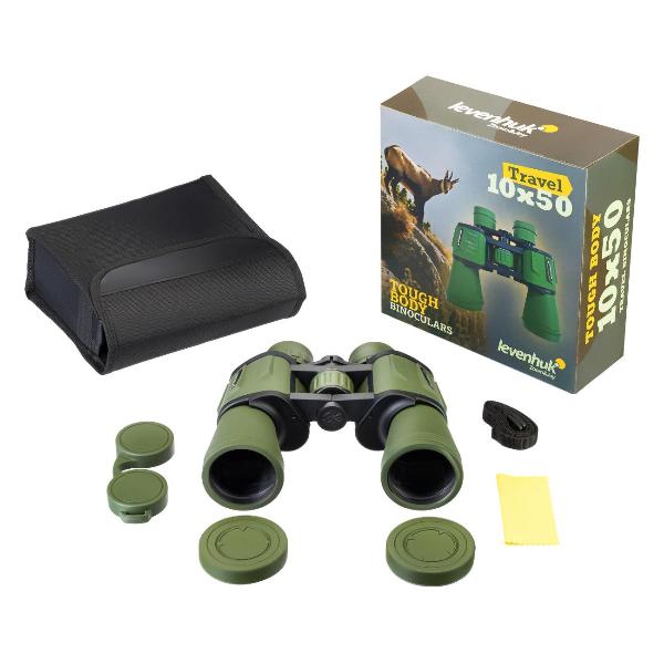Изображение товара Бинокль Levenhuk Travel 10x50 зеленый