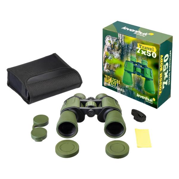 Изображение товара Бинокль Levenhuk Travel 7x50 зеленый