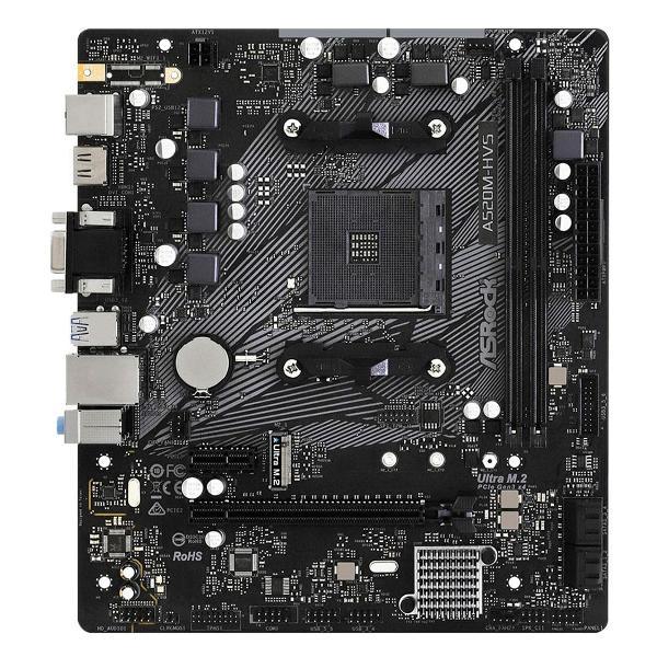 Изображение товара Материнская плата_ ASRock A520M-HVS (AM4, mATX)