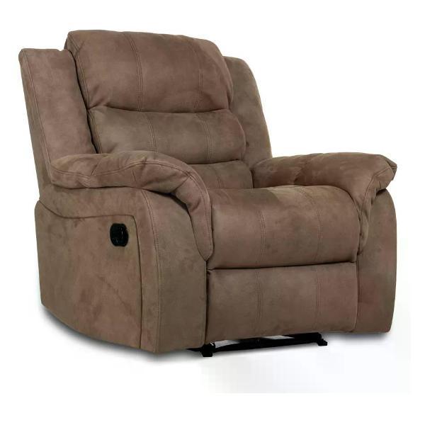 Изображение товара Кресло реклайнер PEREVALOV CLOUD раскладное, механический, c качанием и вращением ,замша какао