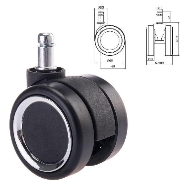 Изображение товара Колеса для кресла Brabix 533089