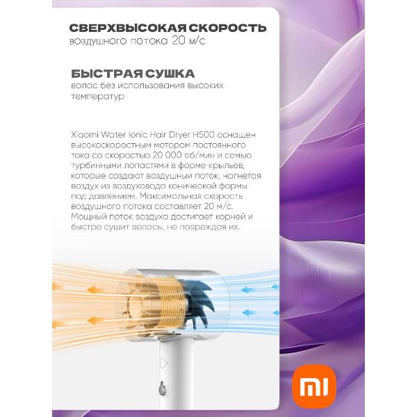 Изображение товара Фен Xiaomi Water ionic Hair Drier H500 EU CMJ03LX