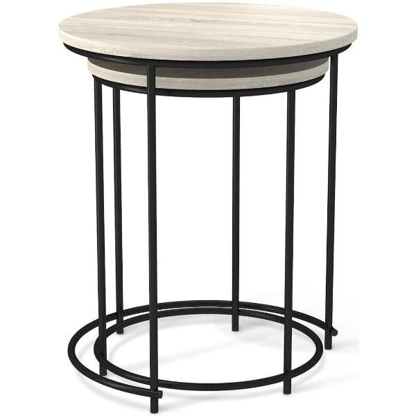 Изображение товара Стол журнальный Sheffilton SHT-CT7 дуб беленый / черный муар