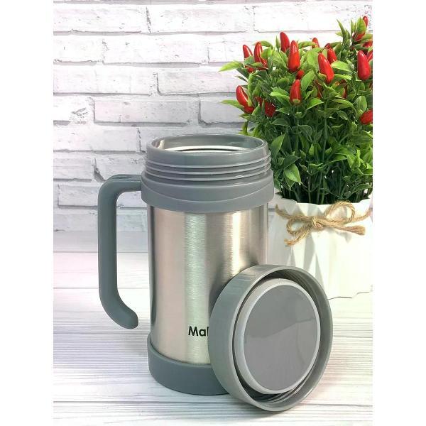 Изображение товара Термос Эко-Поставка 500 мл, кружка походная с крышкой и ручкой