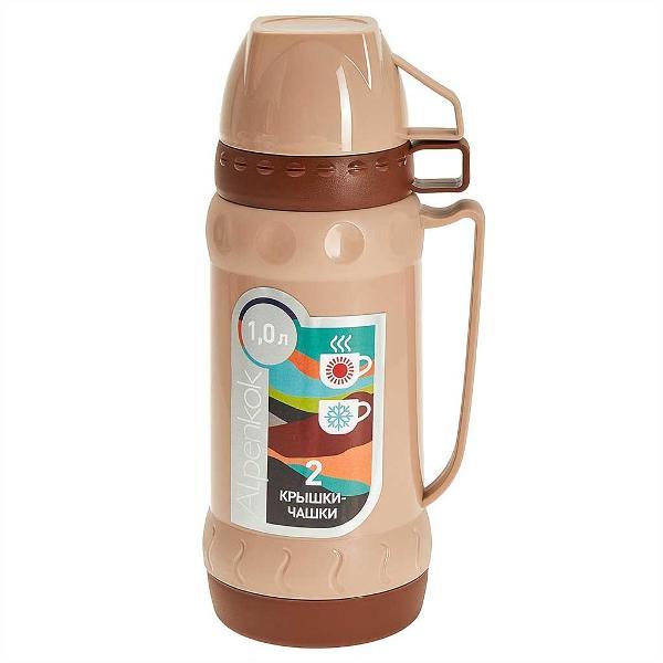 Изображение товара Термос Alpenkok AK-10034S со стекл. колбой 1л бежевый