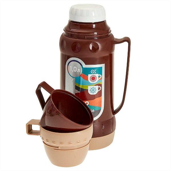 Изображение товара Термос Alpenkok AK-10035S со стекл. колбой 1л коричневый