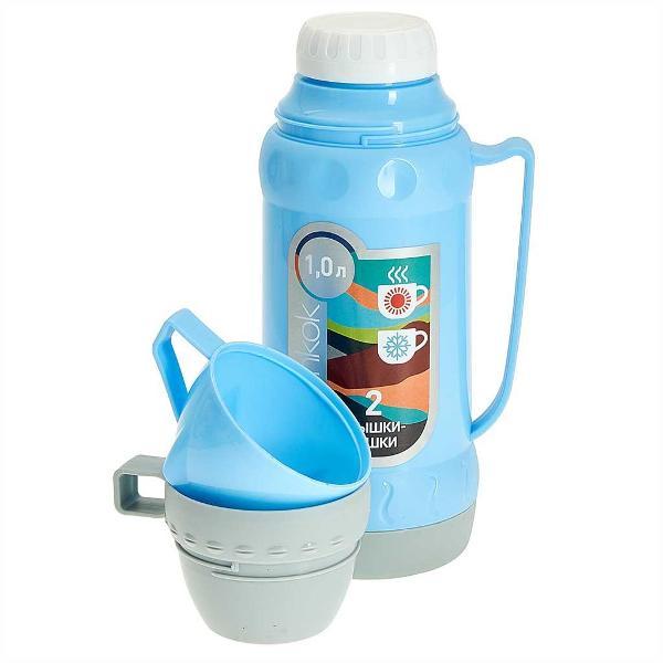 Изображение товара Термос Alpenkok AK-10036S со стекл. колбой 1л голубой