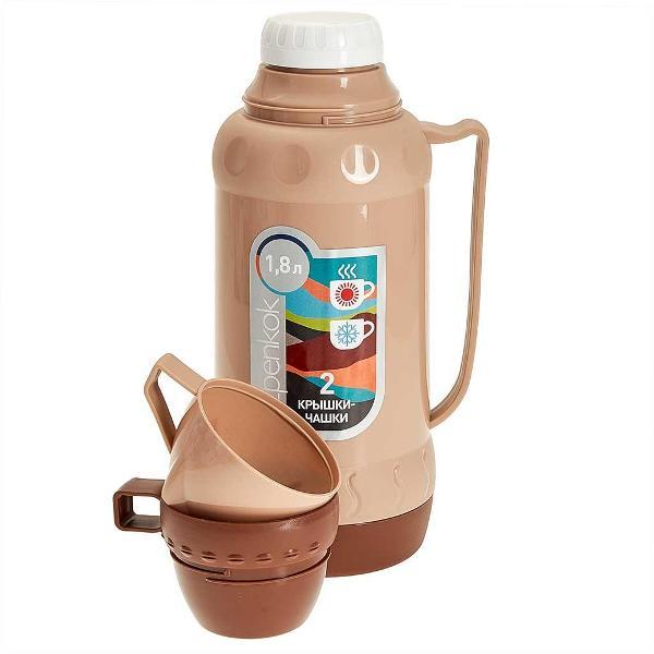 Изображение товара Термос Alpenkok AK-18010S со стекл. колбой 1,8л бежевый