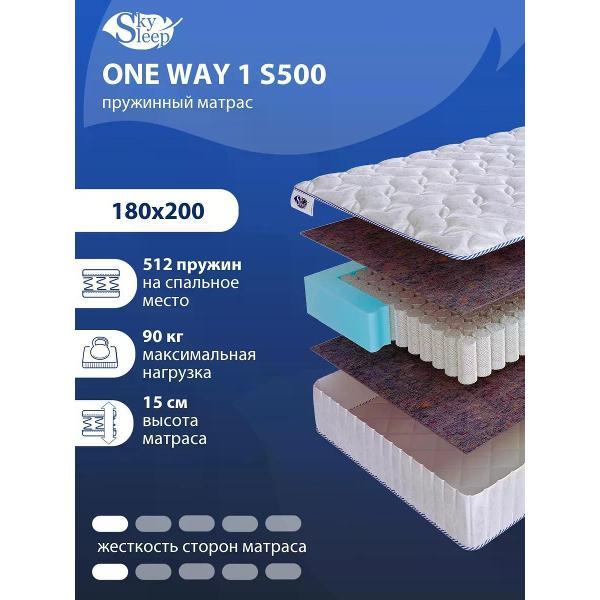 Изображение товара Матрас SkySleep 180x200 ортопедический пружинный на кровать и диван ONE WAY 1 S500 (высота 15 см, войлок, мягкий) Изображение товара Матрас SkySleep 180x200 ортопедический пружинный на кровать и диван ONE WAY 1 S500 (высота 15 см, войлок, мягкий)