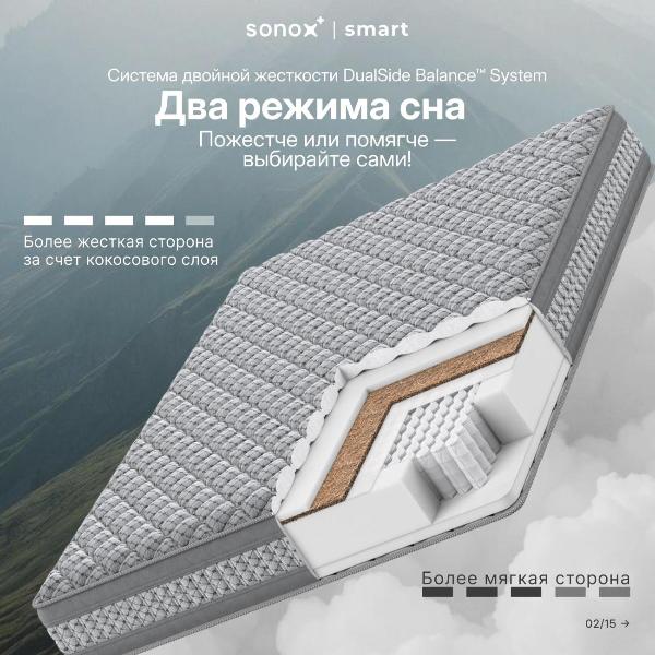 Изображение товара Матрас SONOX Italian Grey uno 90х200