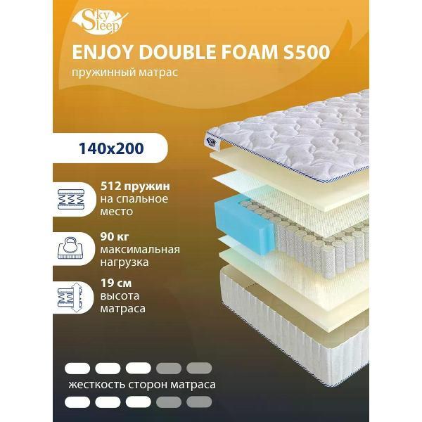 Изображение товара Матрас SkySleep 140x200 пружинный ENJOY DOUBLE FOAM S500 (высота