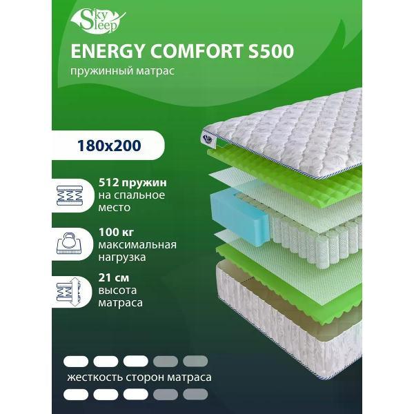 Изображение товара Матрас SkySleep 180x200 пружинный ENERGY COMFORT S500 (высота 21