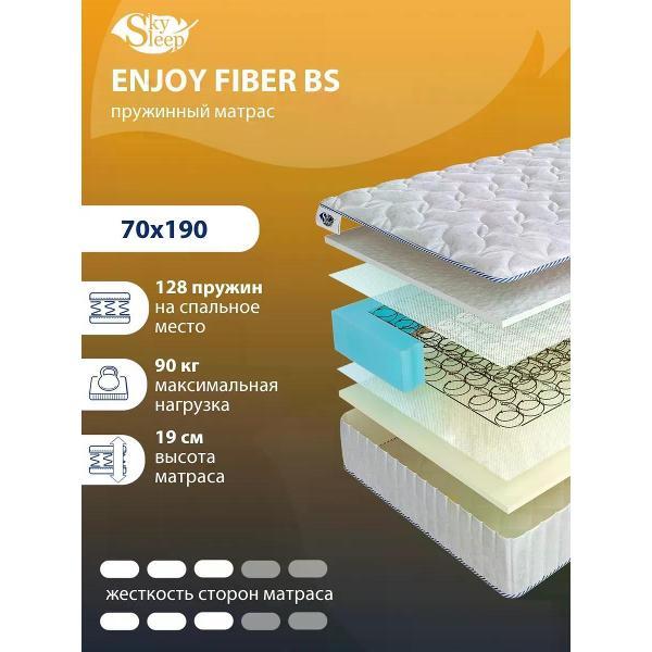 Изображение товара Матрас SkySleep 70x190 пружинный ENJOY FIBER BS (высота 19 см, пенополиуретан/латекс, средней жесткости)