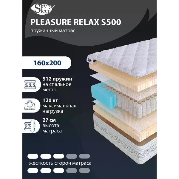 Изображение товара Матрас SkySleep PLEASURE RELAX S500 160x200 см с независимыми пружинами Изображение товара Матрас SkySleep PLEASURE RELAX S500 160x200 см с независимыми пружинами