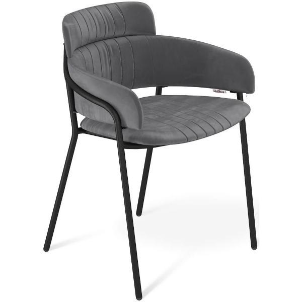 Изображение товара Стул обеденный Sheffilton SHT-S143 Угольно-серый/черный муар