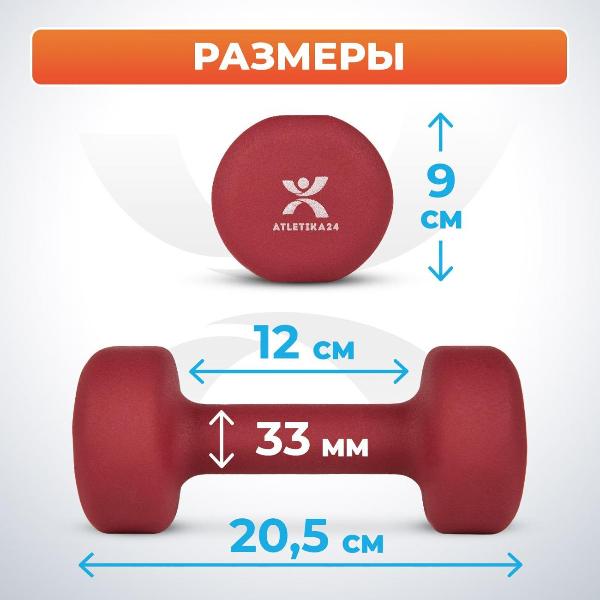 Изображение товара Гантель Atletika24 4 кг, 2 шт.