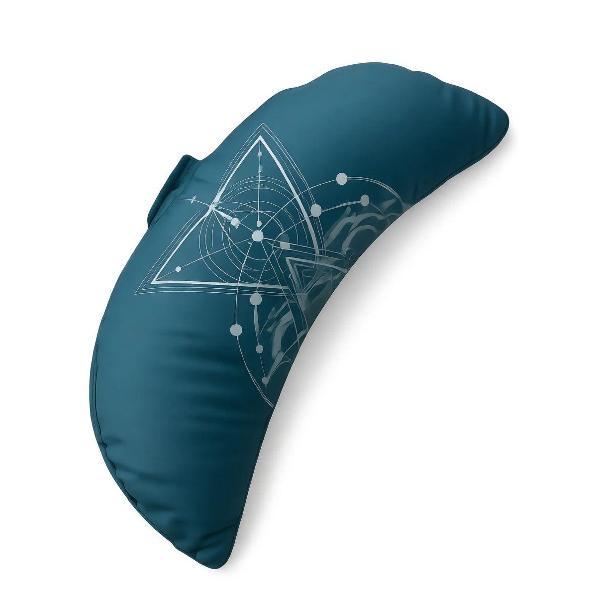 Изображение товара Подушка для йоги Azen полумесяц чакра Вишутха голубая