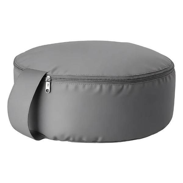 Изображение товара Подушка для йоги Azen пуф, серая, 30 х 16 см