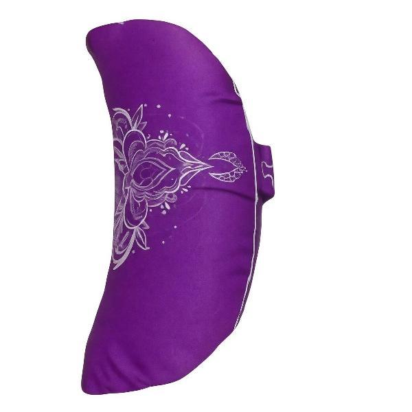 Изображение товара Подушка для йоги Azen 2 чехла, полумесяц чакра сахасрара фиолетовая
