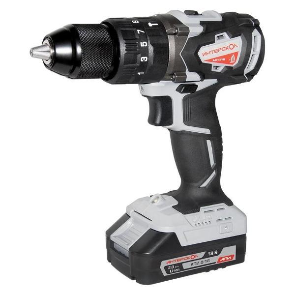Изображение товара Дрель-шуруповерт ИНТЕРСКОЛ ДАУ-13/18В (кейс, 2 аккум. 2Ач, ЗУ), 574.2.2.70
