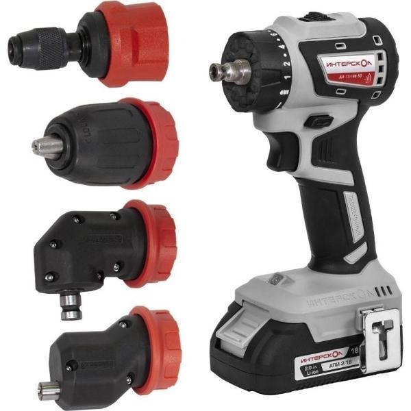 Изображение товара Дрель-шуруповерт ИНТЕРСКОЛ ДА-13/18В 50 комби