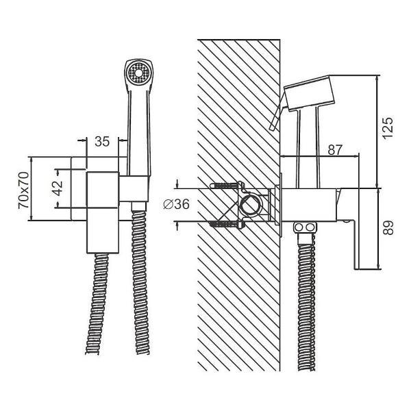 Изображение товара Гигиенический душ Maretti UMB30RV67