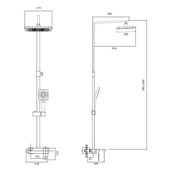 Изображение товара Душевая система Haiba HB24615-7