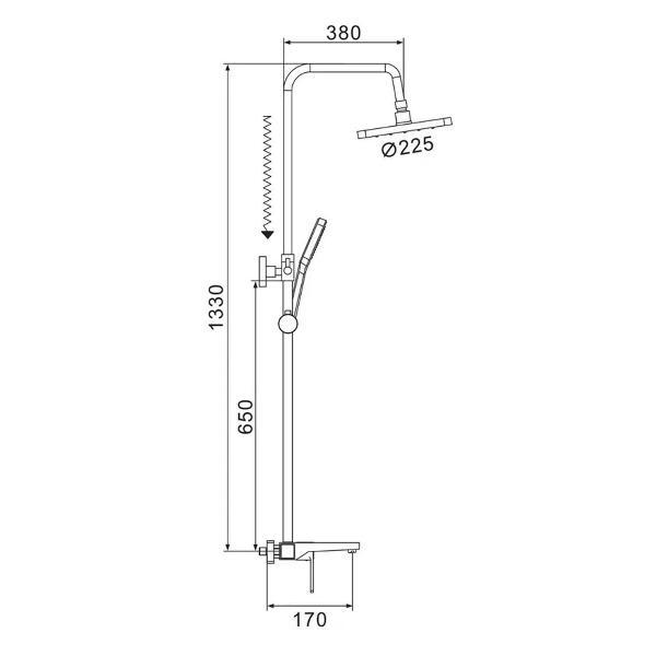 Изображение товара Душевая система Shevanik S9736