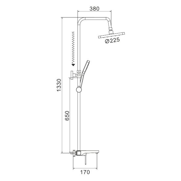 Изображение товара Душевая система Shevanik S9736T