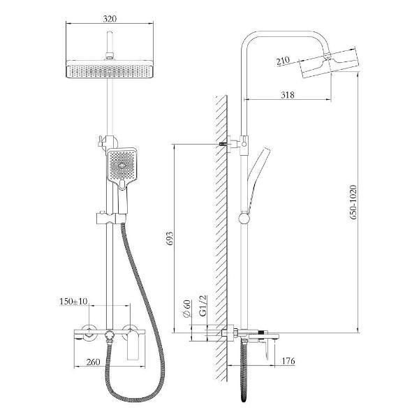 Изображение товара Душевая система BELZ B24678-7