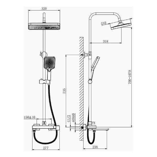 Изображение товара Душевая система BELZ B24672-7