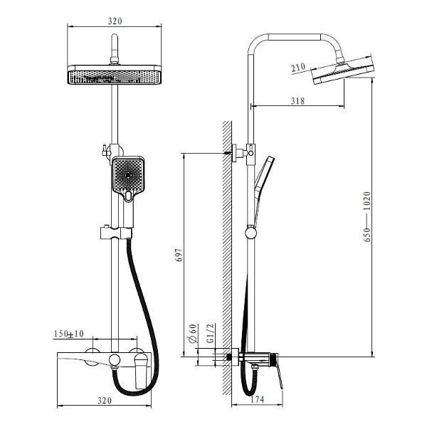 Изображение товара Душевая система BELZ B24572-3