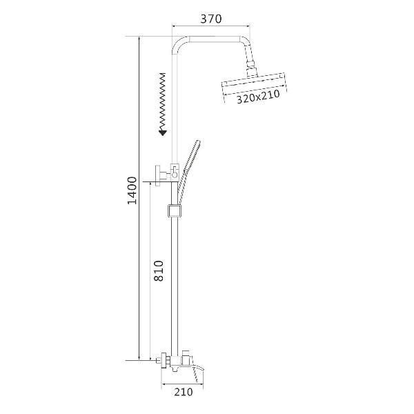 Изображение товара Душевая система Shevanik S4036H