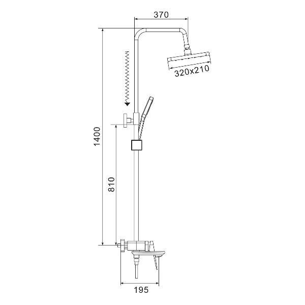 Изображение товара Душевая система Shevanik S4226H