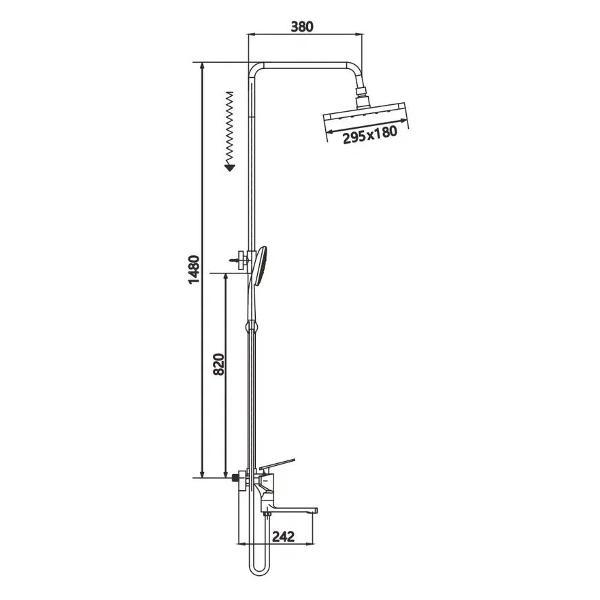 Изображение товара Душевая система Shevanik S8036