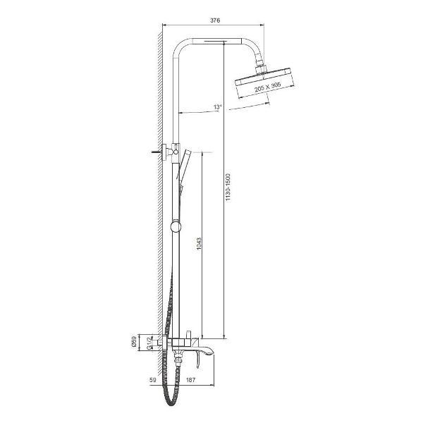 Изображение товара Душевая система BELZ B24507-5