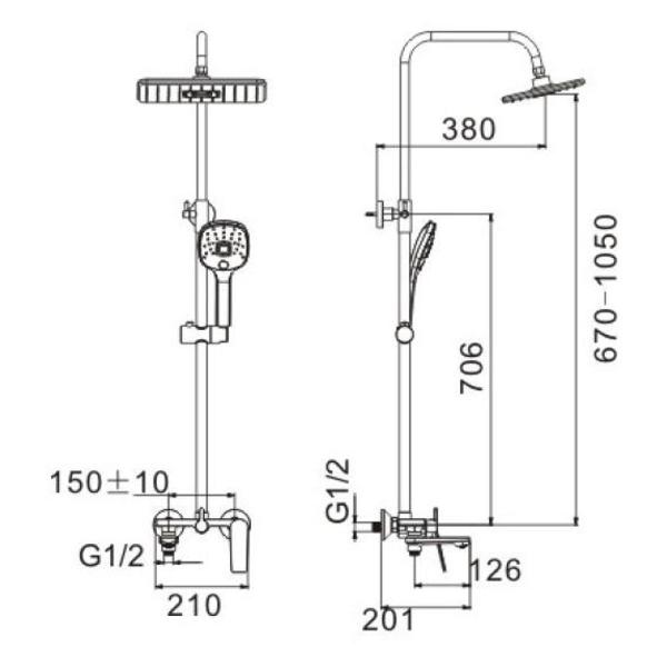 Изображение товара Душевая система BELZ B24533