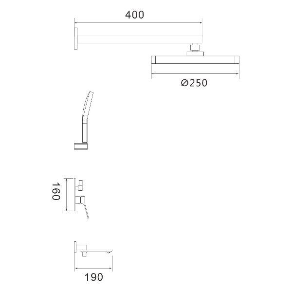 Изображение товара Душевая система Shevanik S4335C